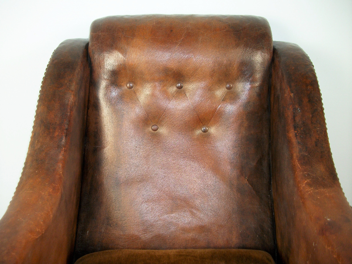 Leather 1930s Deco Club Chair